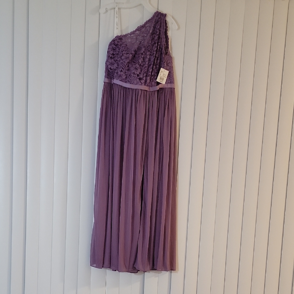 David's Bridal Lavender Lace Dress